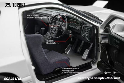 【Pre-sale 】TOPART 1/18 Mazda RX7 FC3S 1989 Alloy Full Open Car Model Ornaments