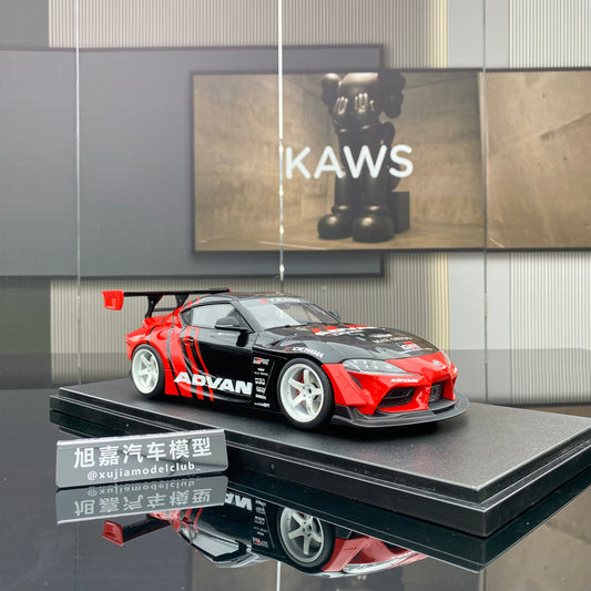 GT Spirit 1/18 Toyota Toyota Supra GR by Advan black and red painting simulation car model