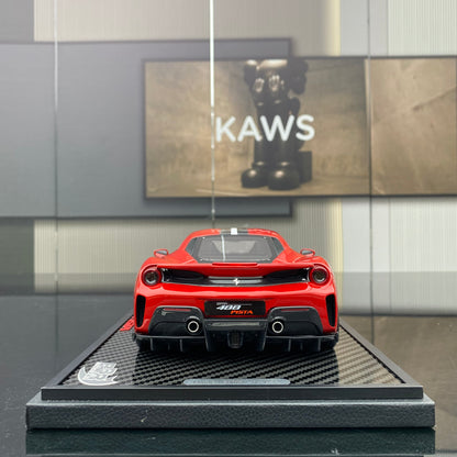 BBR 1/18 Ferrari 488 Pista Standard Red Resin Sealed Car Model Ornaments