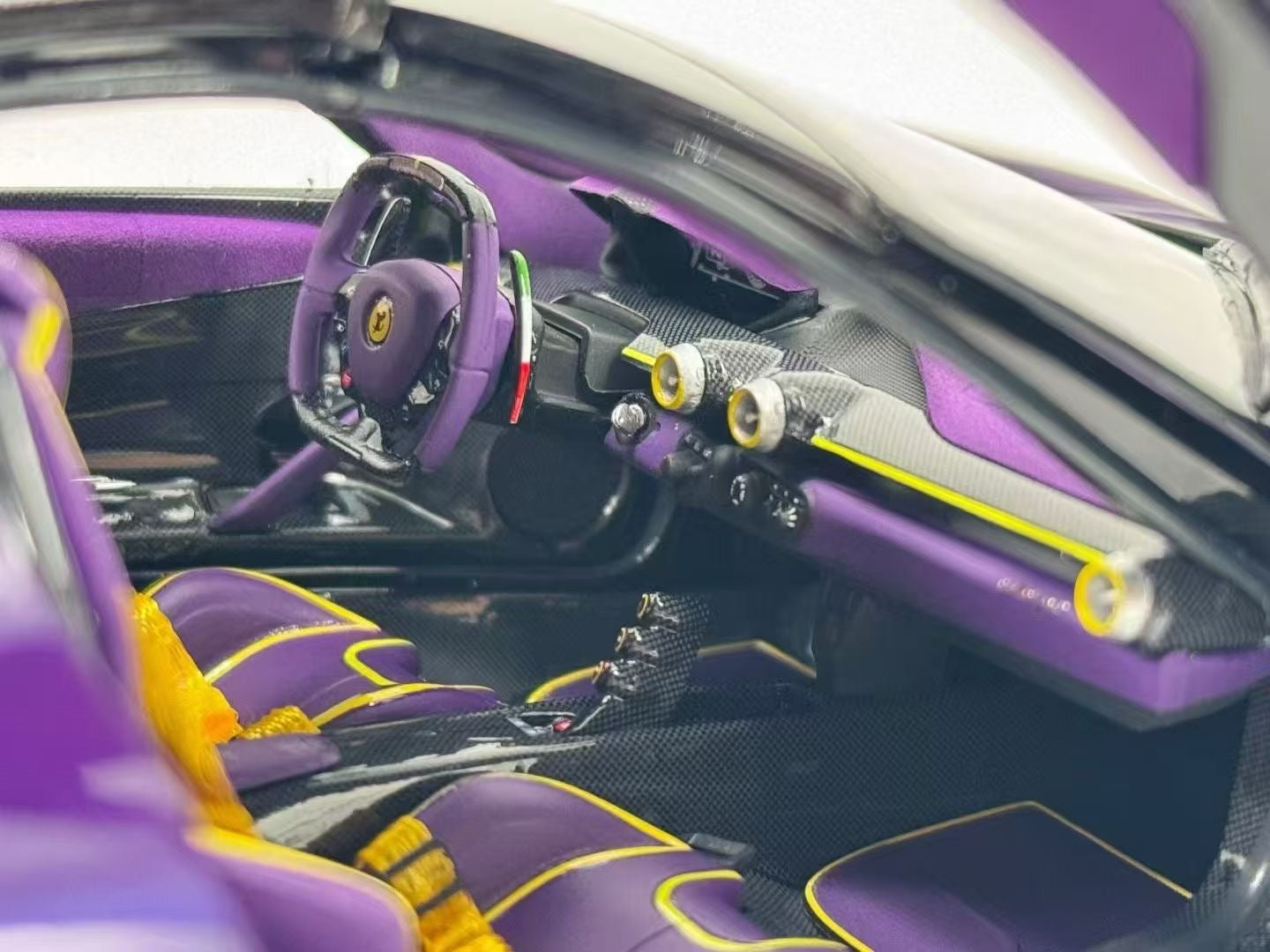 BBR 1/18 Ferrari LaFerrari Alloy Fully Open Purple Limited Edition Model Car