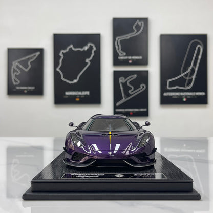 FRONTIART 1/18 Koenigsegg Regera Carbon Purple Limited Edition Model Car