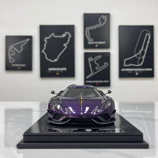 FRONTIART 1/18 Koenigsegg Regera Carbon Purple Limited Edition Model Car