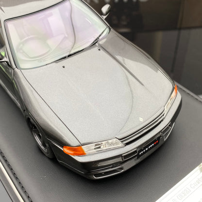 MH 1/18 Nissan Skyline GT-R(R32)Customized Version Gun Gray Metallic Car Model