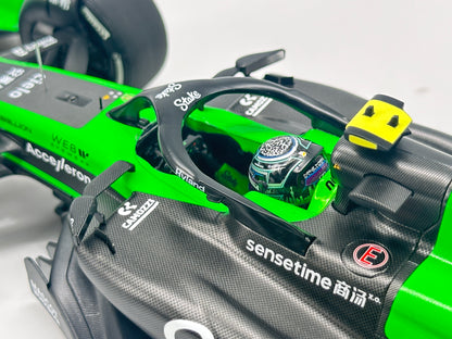 MINICHAMPS 1/18 STAKE F1 TEAM KICK SAUBER C44 - ZHOU GUANYU Green Alloy Car Model 117240124