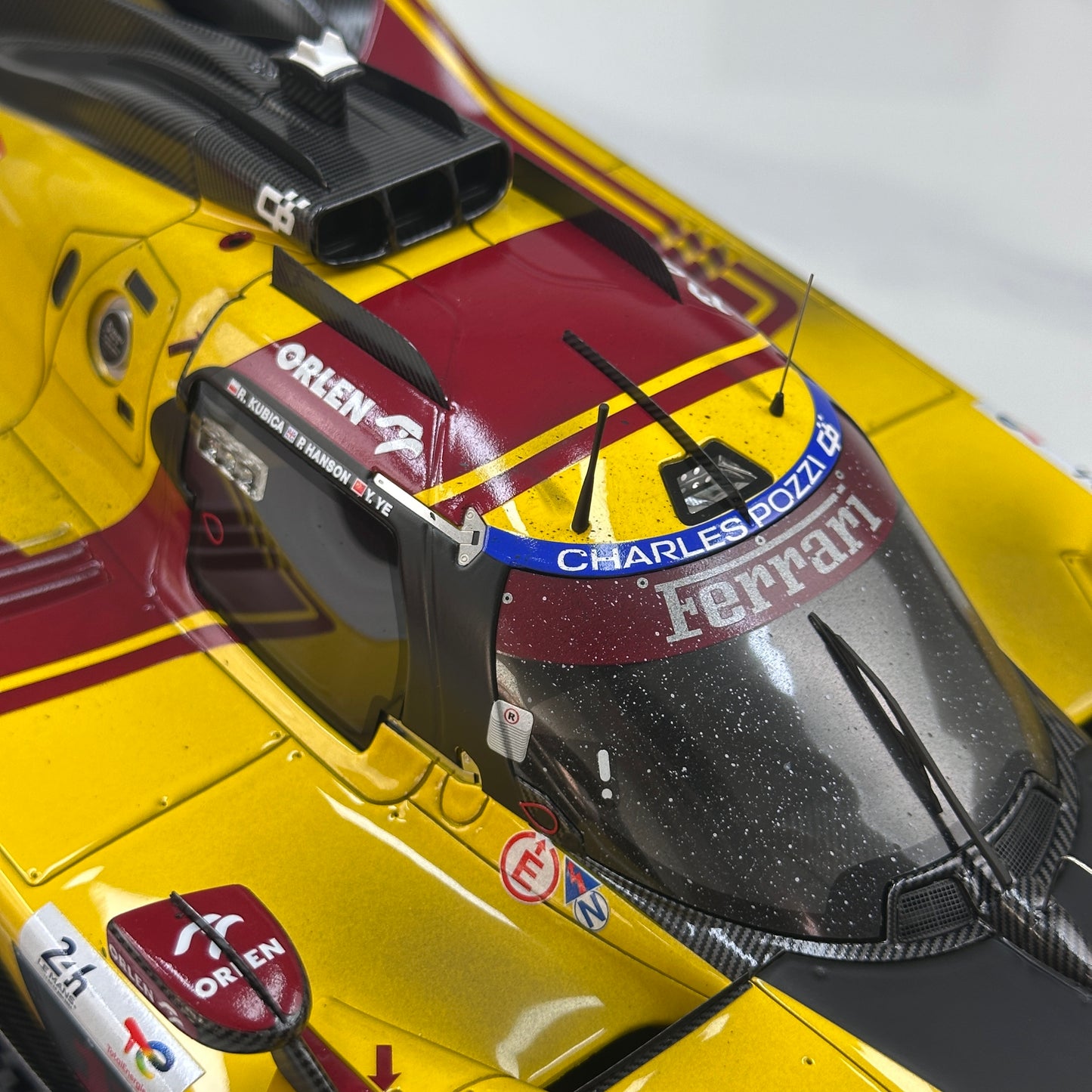 BBR 1/12 Ferrari 499P Le Mans 2025 - Ye Yifei's championship sprint in dirty form - Le Mans #83 - BBR1228Cdirty
