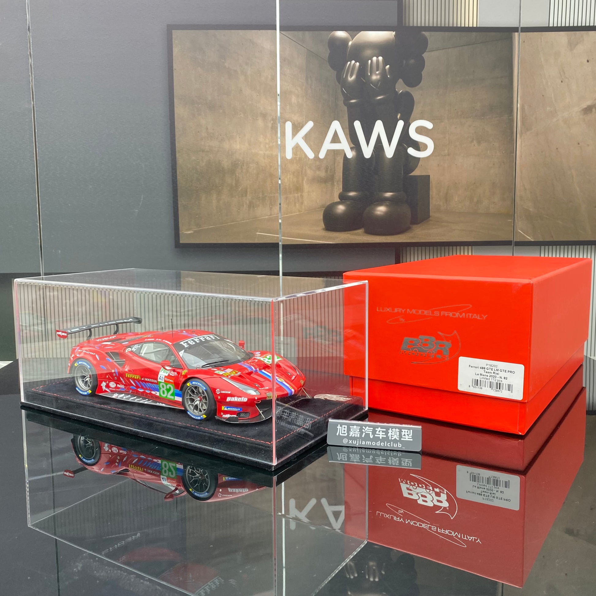 BBR 1/18 Ferrari 488 GTE LM GTE PRO Team Risi Le Mans 2020 - N. 82 – Cigar Model Club BBR 1/18 Ferrari 488 GTE LM GTE PRO Team Risi Le Mans 2020 - N. 82 – Cigar Model Club
