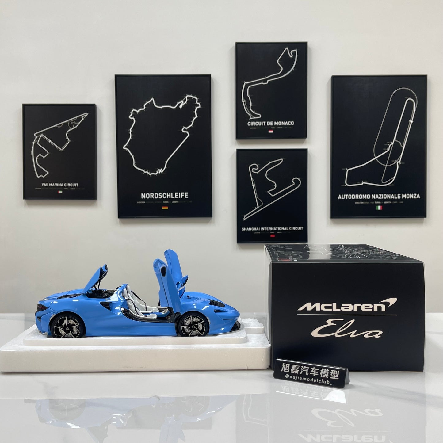 LCD 1/18 McLaren Elva Diecast Model — Sky Blue (LCD18015-BU)