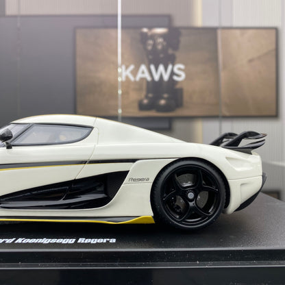 GT Spirit 1/18 Koenigsegg REGERA RECORD white resin car model ornament