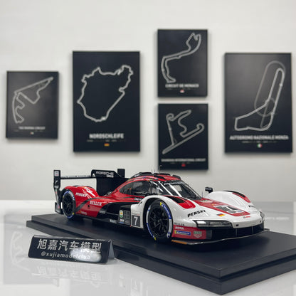 Topspeed 1/18 Porsche 963 #7 Porsche Penske Motorsport 2024 Red & White Livery TS0700