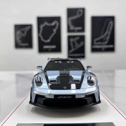 GH MODEL 1/18 Porsche 992 GT3RS Ice Blue Limited Edition Model Car