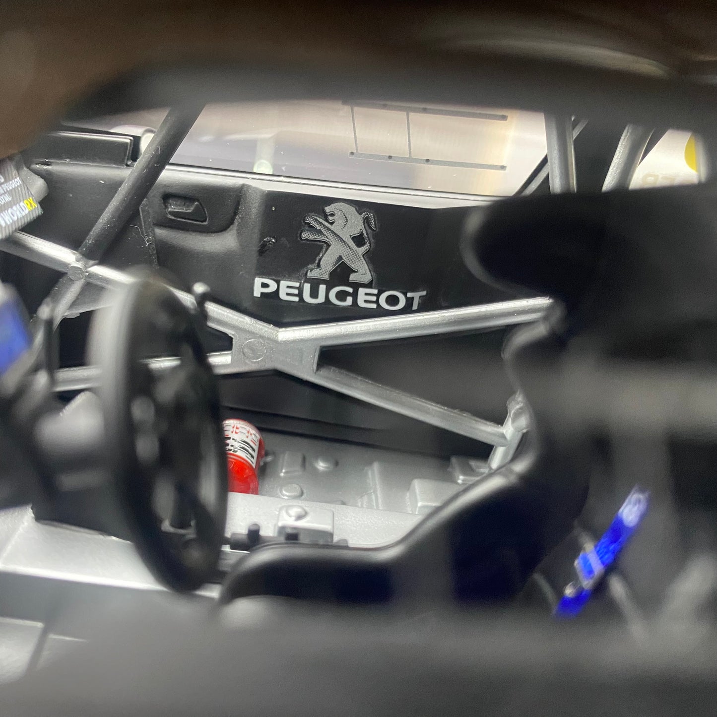 OTTO 1/18 Peugeot 208 WRX S.LOEB BELGIUM GP black paint car model