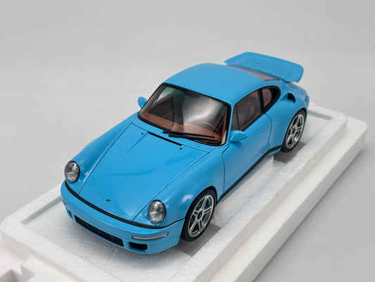 Almost Real 1/18 Porsche RUF CTR Sky Blue Model Car Ornament