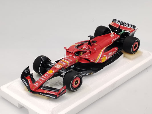 BBR 1/18 Ferrari SF-24 Charles Leclerc Australia GP 2024, Red, Simulation Car Model