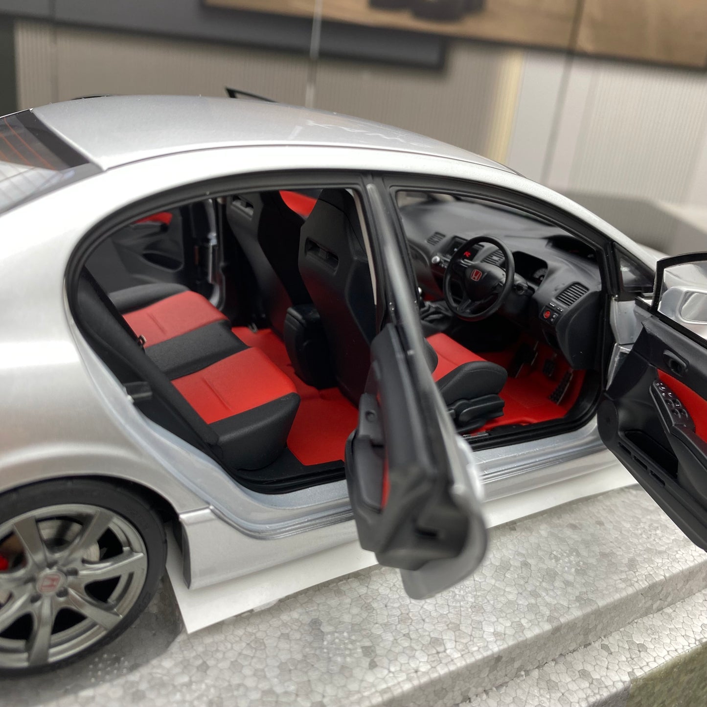 MH 1/18 Honda civic FD2 alloy full open simulation car model ornaments