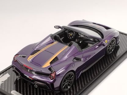 BBR 1/18 Ferrari 488 Pista Spider Hong Kong Purple High-quality Replica Car Model Ornament