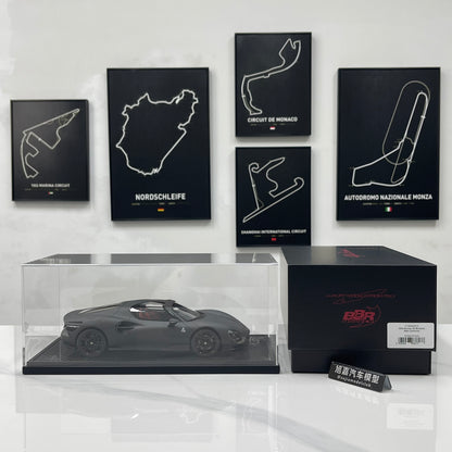 BBR 1/18 Alfa Romeo 33 Stradale Matte Black Carbon Fiber P18264GCH
