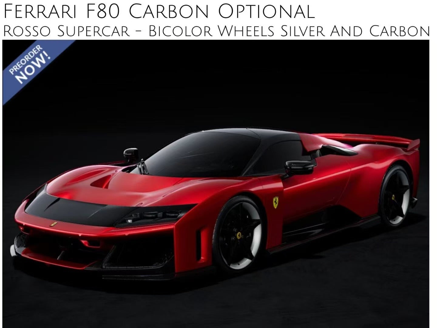 pre-sell BBR 1/18 Ferrari F80 Posso Supercar metallic red limited edition car model