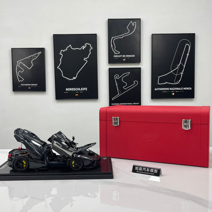 BBR 1/18 Ferrari LaFerrari Alloy Full Opening Carbon Fiber Leather Case Version Black BBR182244CH