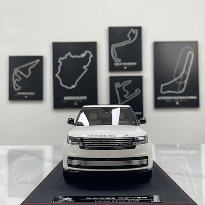 BBA MODEL 1/18 Land Rover Range Rover SVAutobiography Long Wheelbase — White Resin Model Car