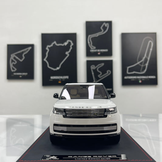 BBA MODEL 1/18 Land Rover Range Rover SVAutobiography Long Wheelbase — White Resin Model Car