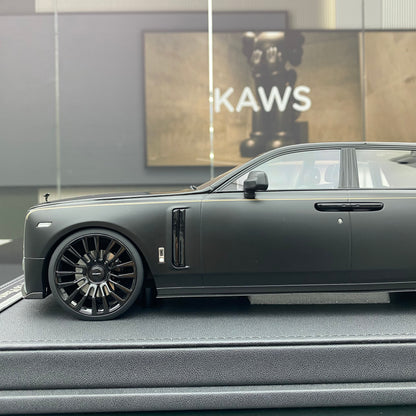 VMB 1/18 Rolls-Royce Phantom Matt Black Glossy Black Double Color Matching Limited Edition Car Model Ornament