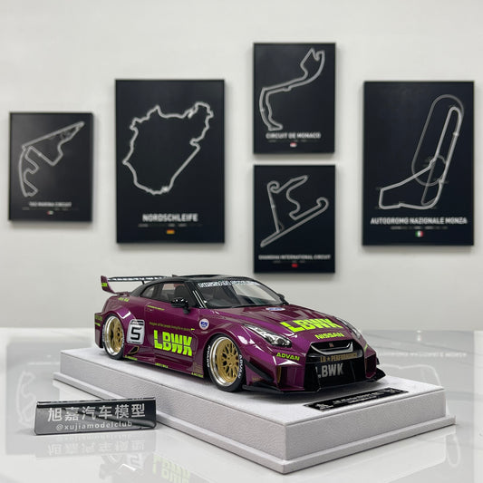 BBA MODEL 1/18 Nissan GTR 35GT-RR Metallic Purple Limited Edition Model Car