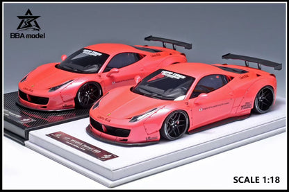 BBA model 1/18 Ferrari 458 large rear wing LBWK wide body modified resin car model