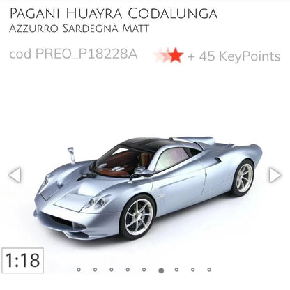BBR 1/18 Pagani Huayra Codalunga
Azzurro Sardegna Matt