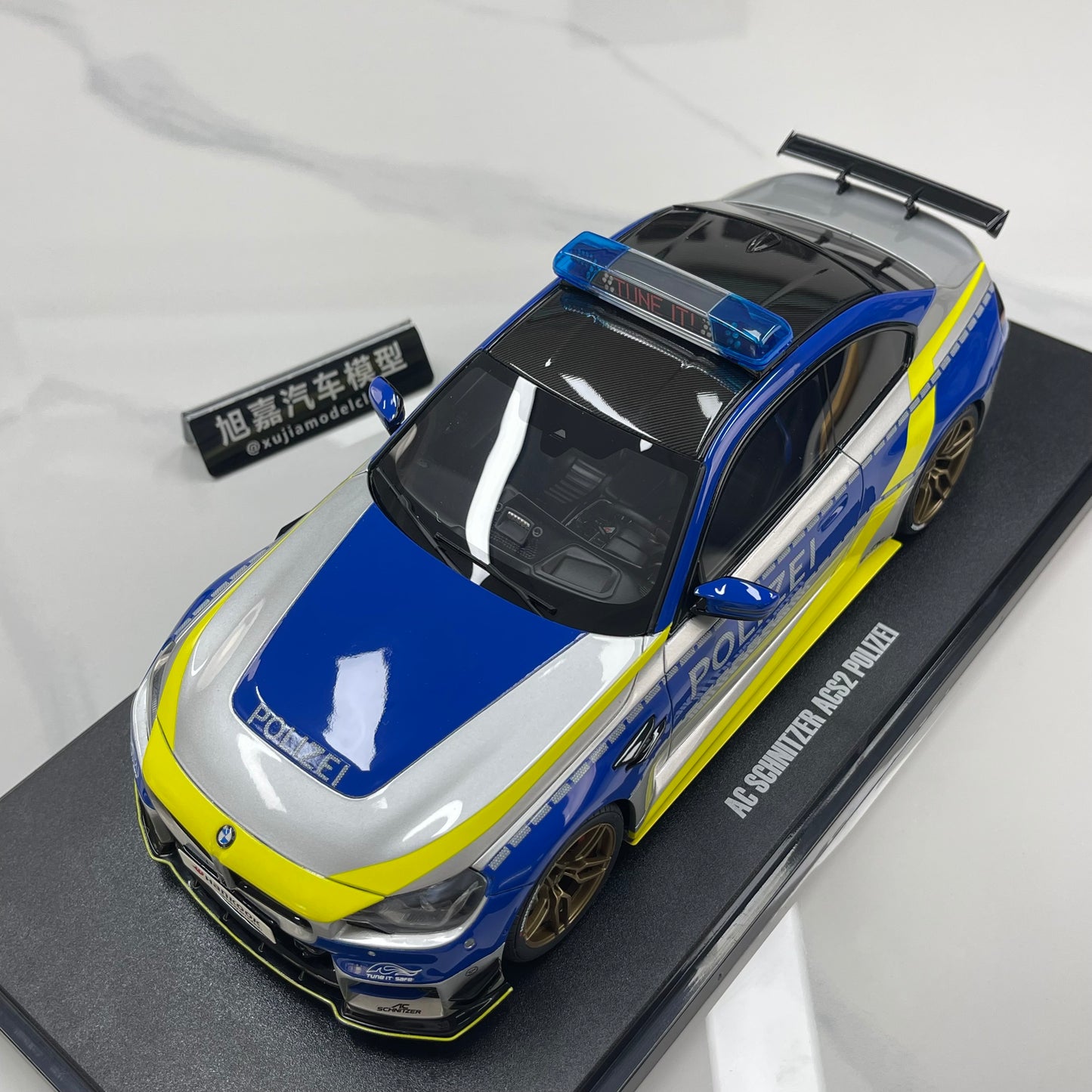 GT Spirit 1/18 BMW AC Schnitzer ACS2 Sport Polizei 2024 Blue/Silver Livery (GT573)