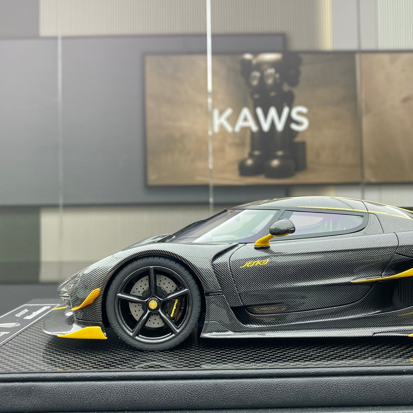 FRONTIART 1/18 Koenigsegg Jesko carbon gold simulated high-end car model
