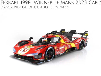 BBR 1/12 Ferrari 499P 2023 Le Mans Endurance Race 51 Limited Edition Car Model