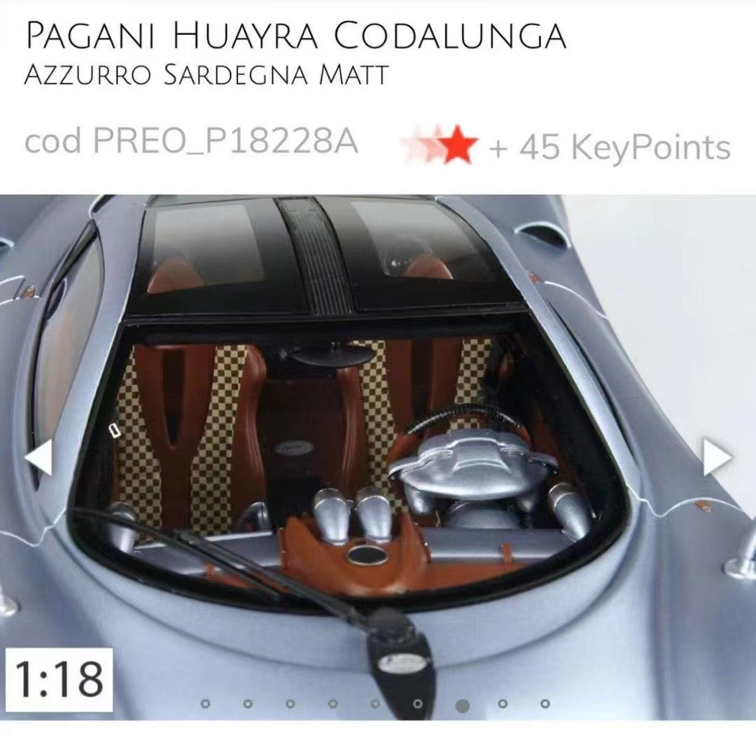 BBR 1/18 Pagani Huayra Codalunga
Azzurro Sardegna Matt