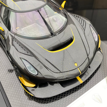 FRONTIART 1/18 Koenigsegg Jesko carbon gold simulated high-end car model