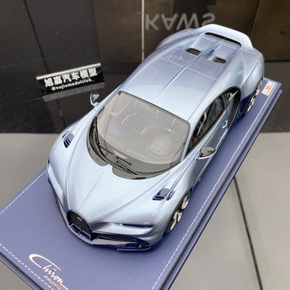 MR 1/18 Bugatti Chiron Profilee Atlantic Blue Limited Edition Car Model Ornament