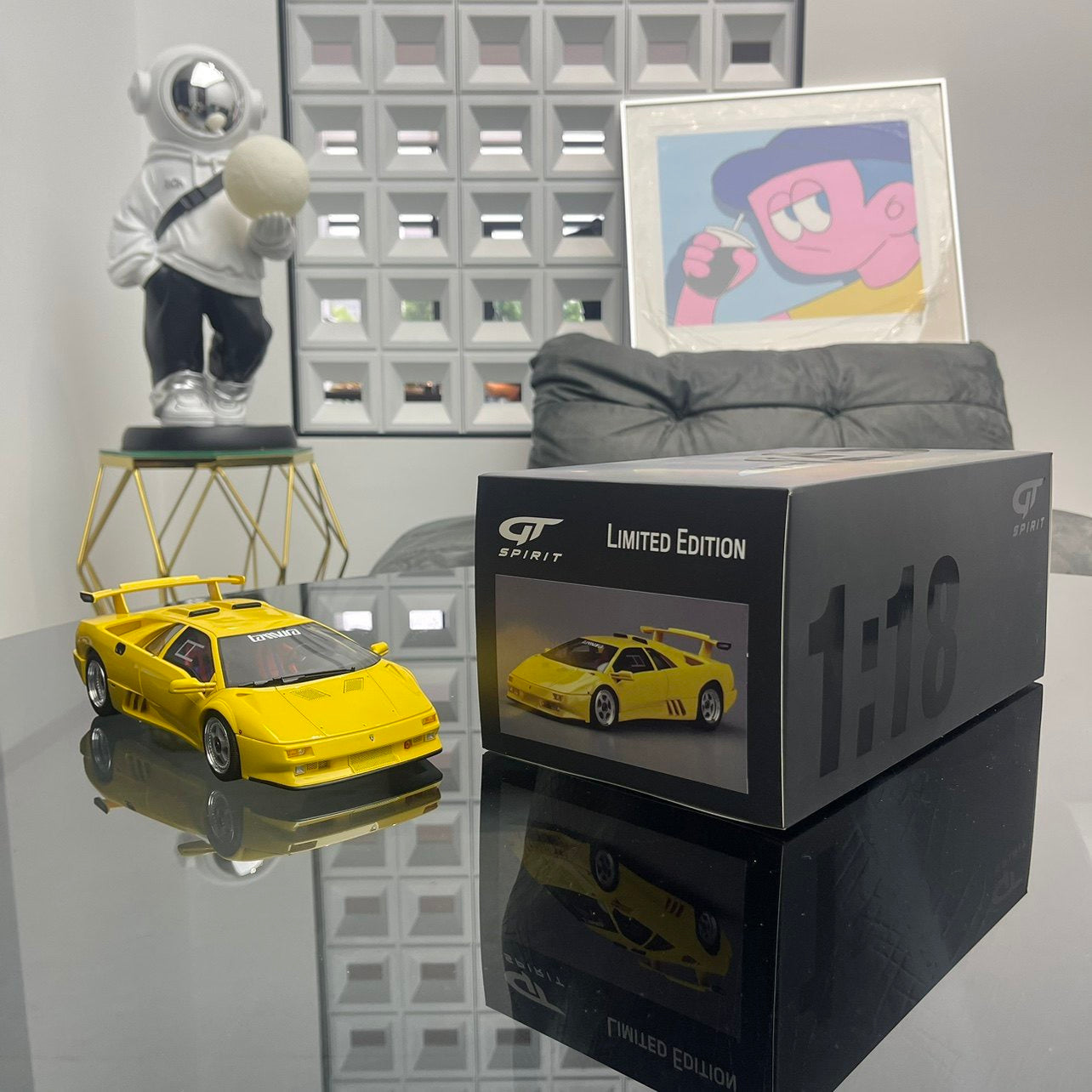 GT Spirit 1/18 Lamborghini Diablo Jota Corsa yellow sports car resin car model