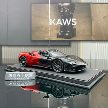 Ferrari SF90 Ferrari Spider, edición limitada, modelo de coche de resina simulada, regalo, escala 1/18, BBR