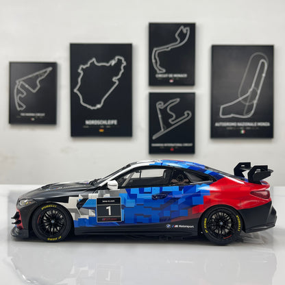 OTTO 1/18 BMW M4 GT4 White/Blue/Black OT1125