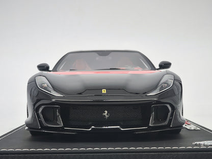 BBR 1/18 Ferrari 812 Competizione Metallic Black Limited Edition Car Model Ornaments