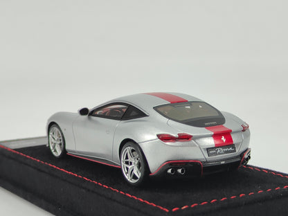 BBR 1/43 Ferrari Roma 30th Anniversary Special Edition Black Velvet Matte Silver Simulation Car Model BBRC236CH30