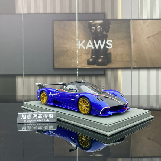 BBR 1/18 Pagani Huayra R blue simulation car model ornaments