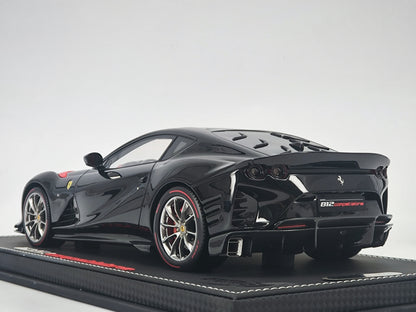 BBR 1/18 Ferrari 812 Competizione Metallic Black Limited Edition Car Model Ornaments
