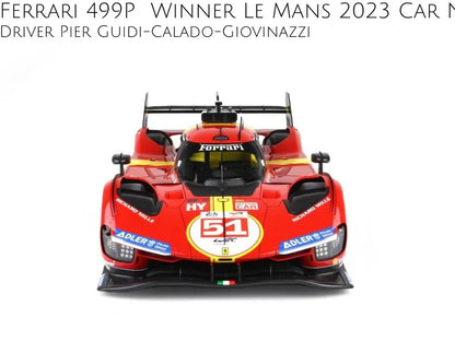 BBR 1/12 Ferrari 499P 2023 Le Mans Endurance Race 51 Limited Edition Car Model