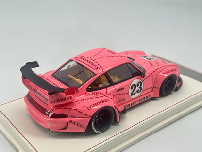 DG 1/18 Porsche RWB Pink Pig Limited Edition Simulation Model Car