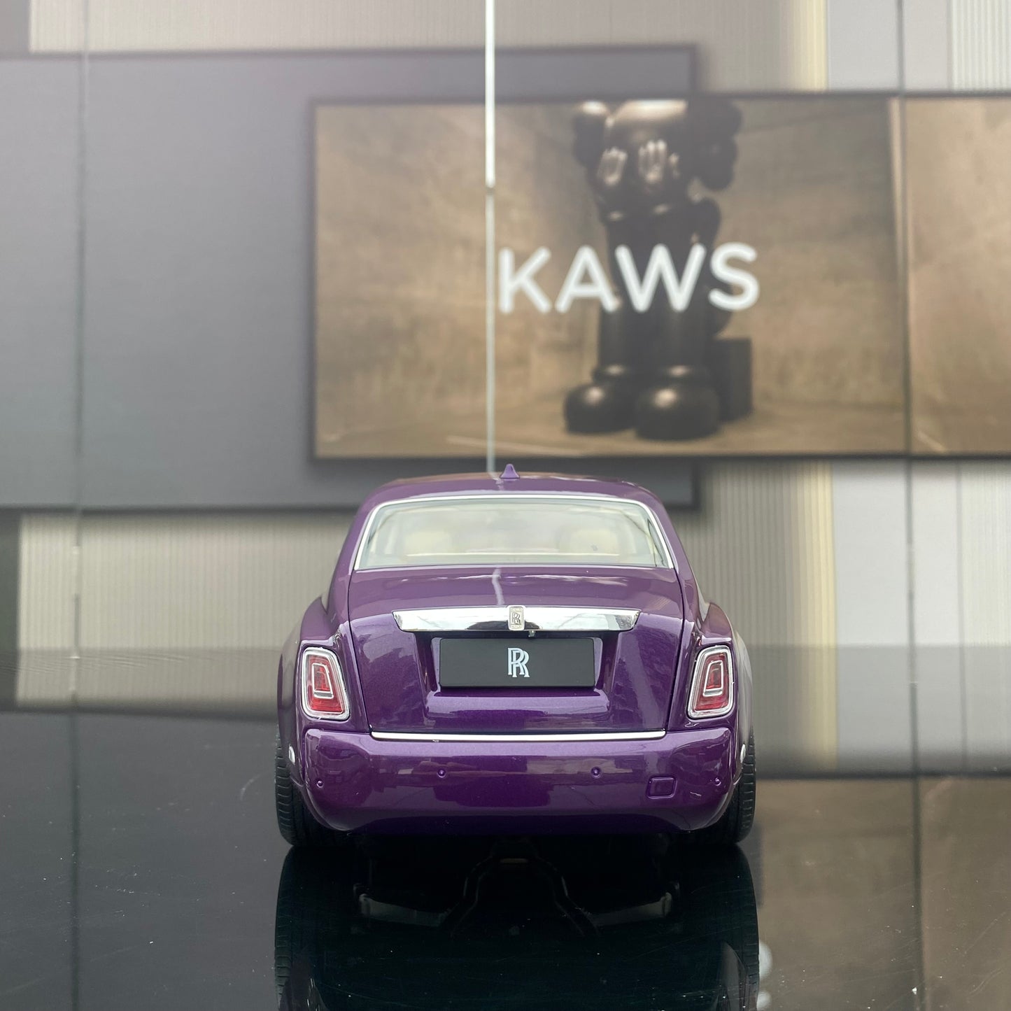 ZP 1/18 Rolls-Royce Phantom Pearlescent Purple Alloy Fully Open Simulation Car Model