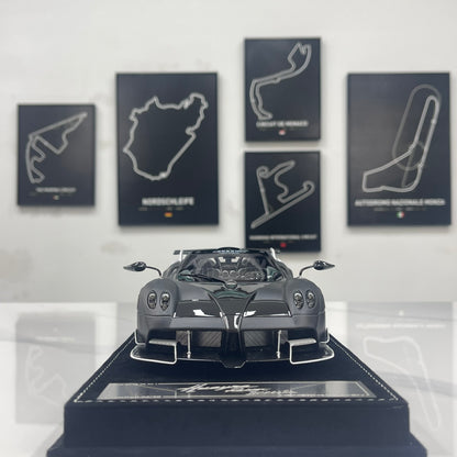 HH Model 1/18 Pagani Huayra Matte Black Carbon HH663
