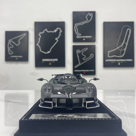 HH Model 1/18 Pagani Huayra Matte Black Carbon HH663