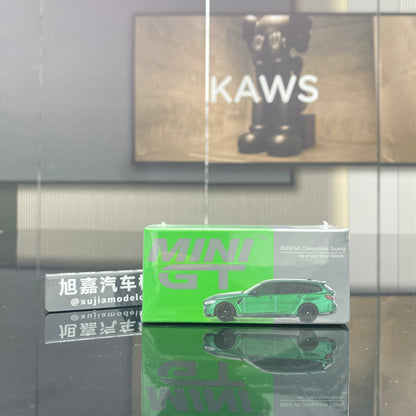 MINIGT 1/64 #764 BMW M3 Touring Green Alloy Car Model
