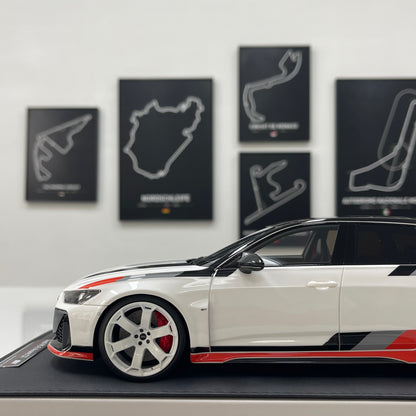 MOTORHELIX 1/18 Audi RS6 Avant GT Acona White Resin Closed Model