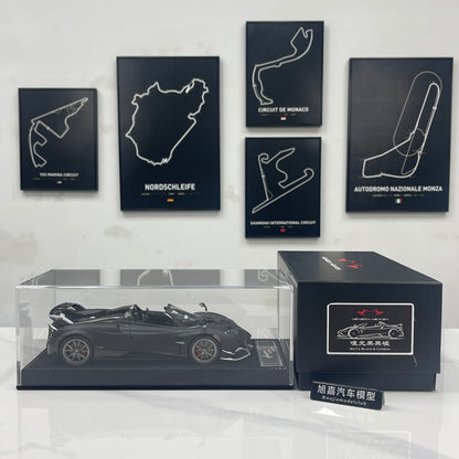 HH Model 1/18 Pagani Huayra Matte Black Carbon HH663