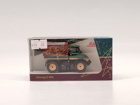 Schuco 1/64 Mercedes Benz UNIMOG U406 Christmas car model SC047